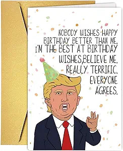  Trump Birthday Card, Funny Trump Greeting Card