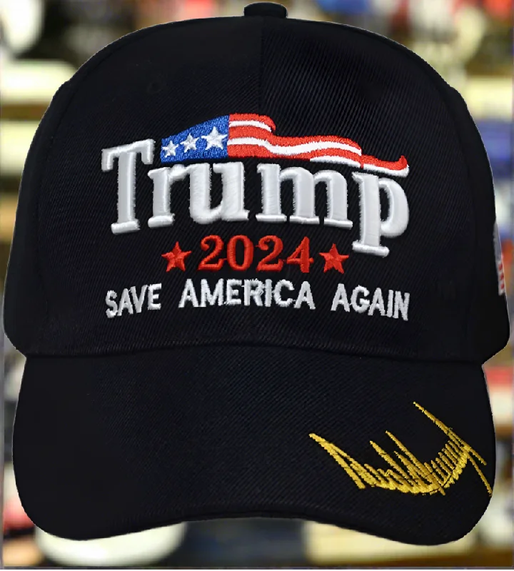 - Parrot climbing and standing wooden frame Black Trump Hat 2024 Save America Again Baseball Hat Signature on Bill