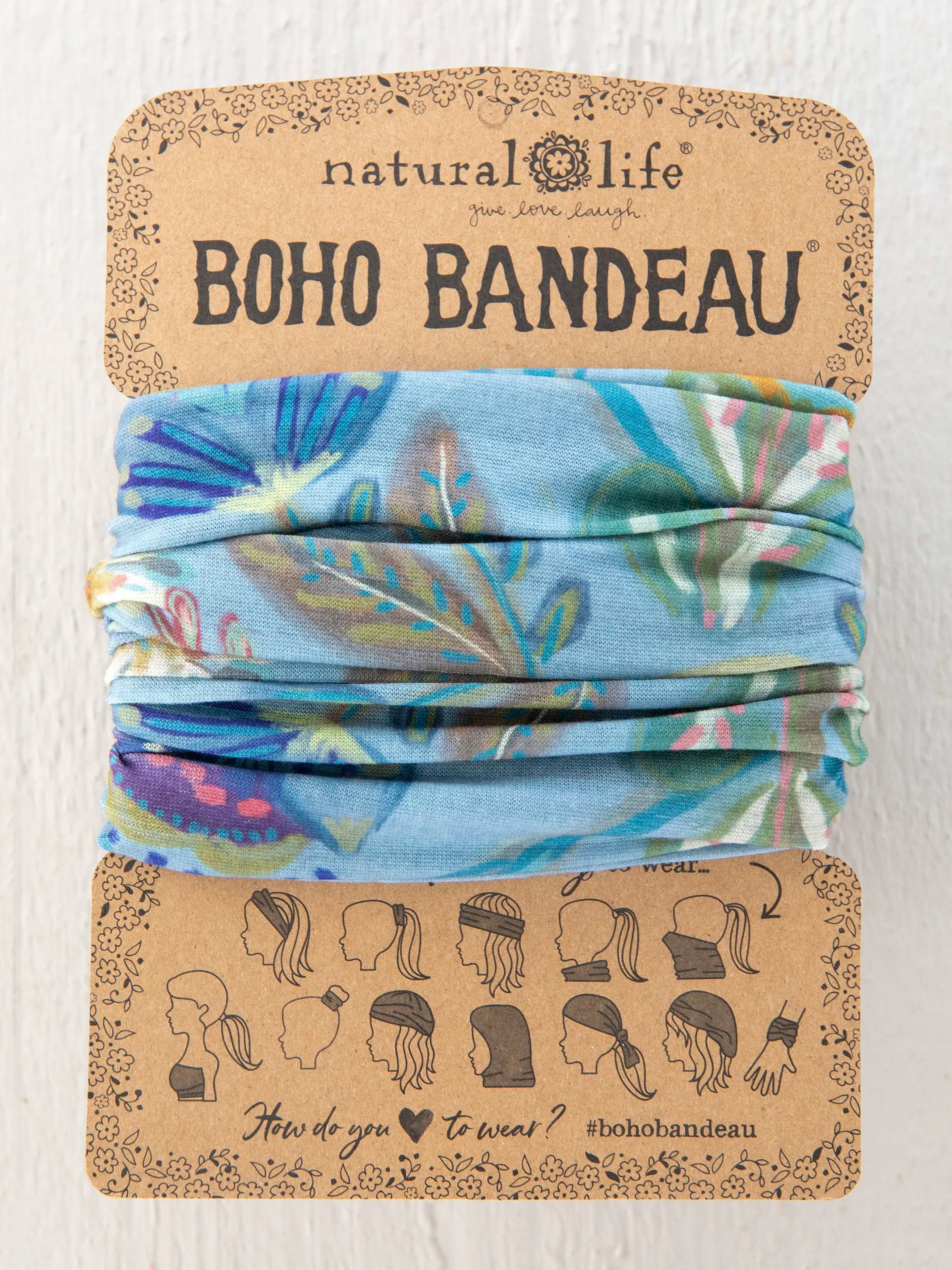 - Dog disposable foam shower gel Full Boho Bandeau® Headband - Mandala Folk Garden