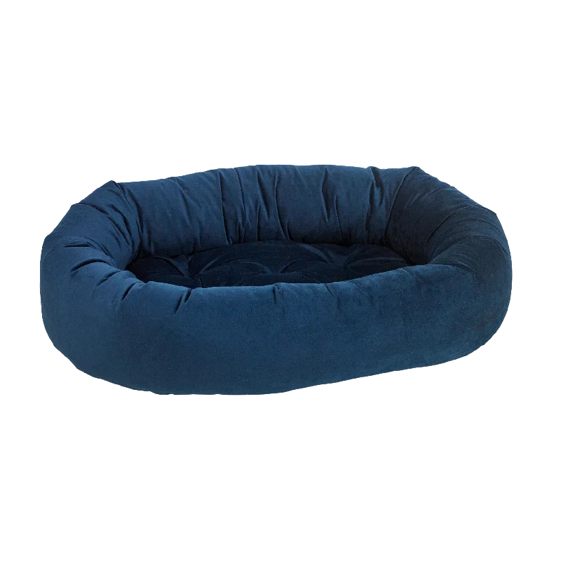 - Dog disposable foam shower gel Donut Bed | Navy Microvelvet