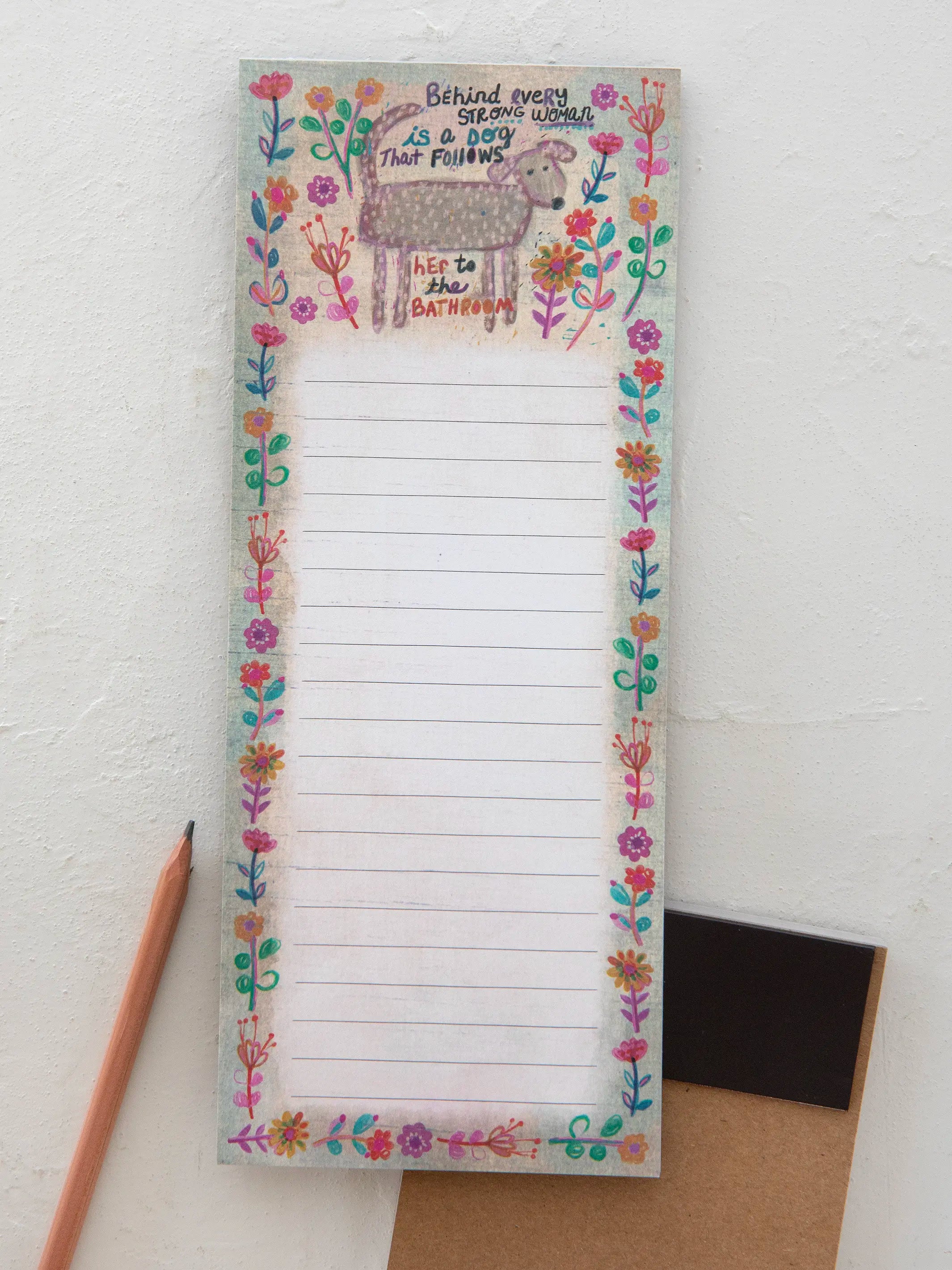 - Dog disposable foam shower gel Magnetic List Pad - Behind Every Strong Woman