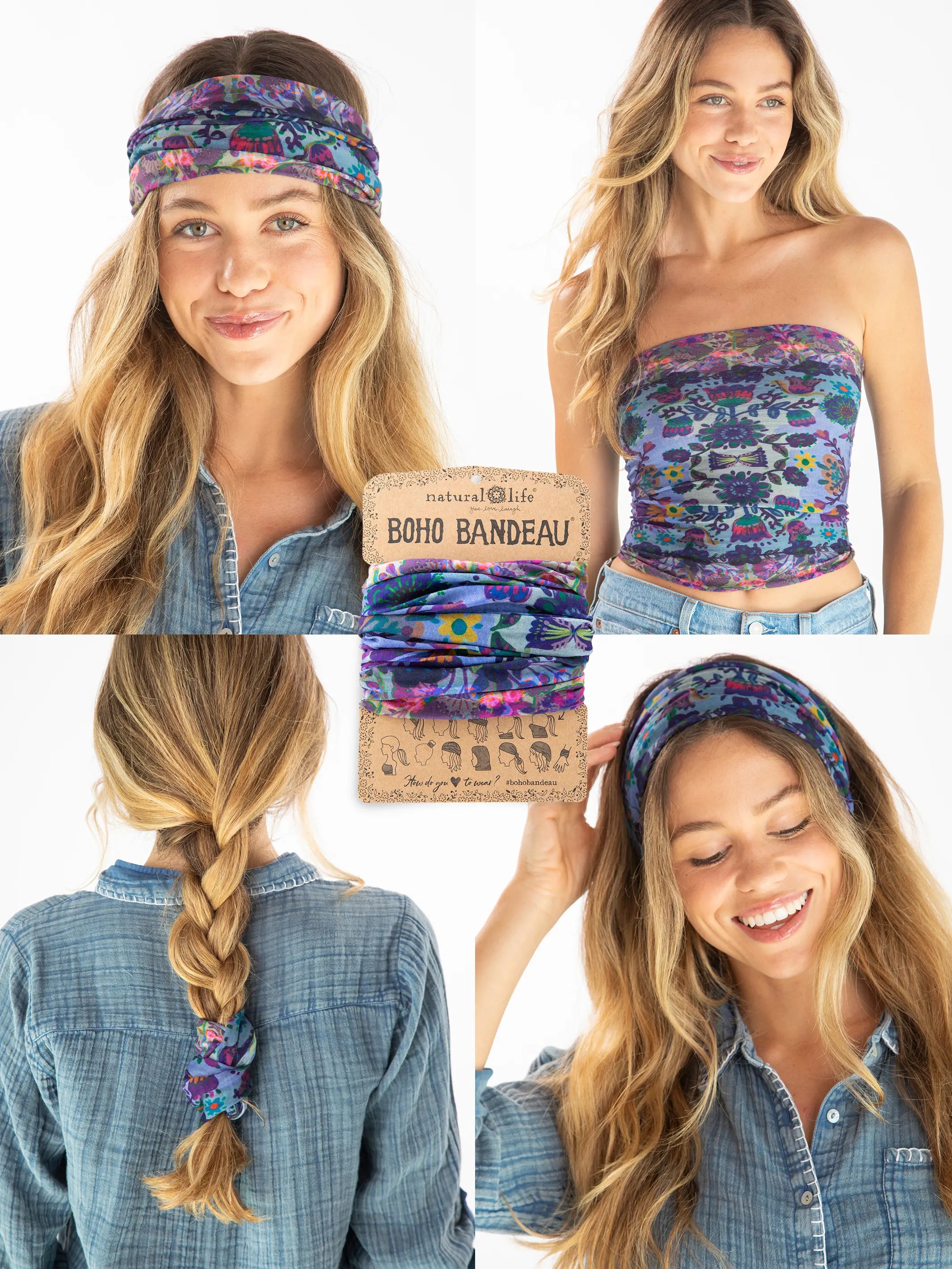 - Pregnant cat delivery room warming box Full Boho Bandeau® Headband - Border Folk Garden
