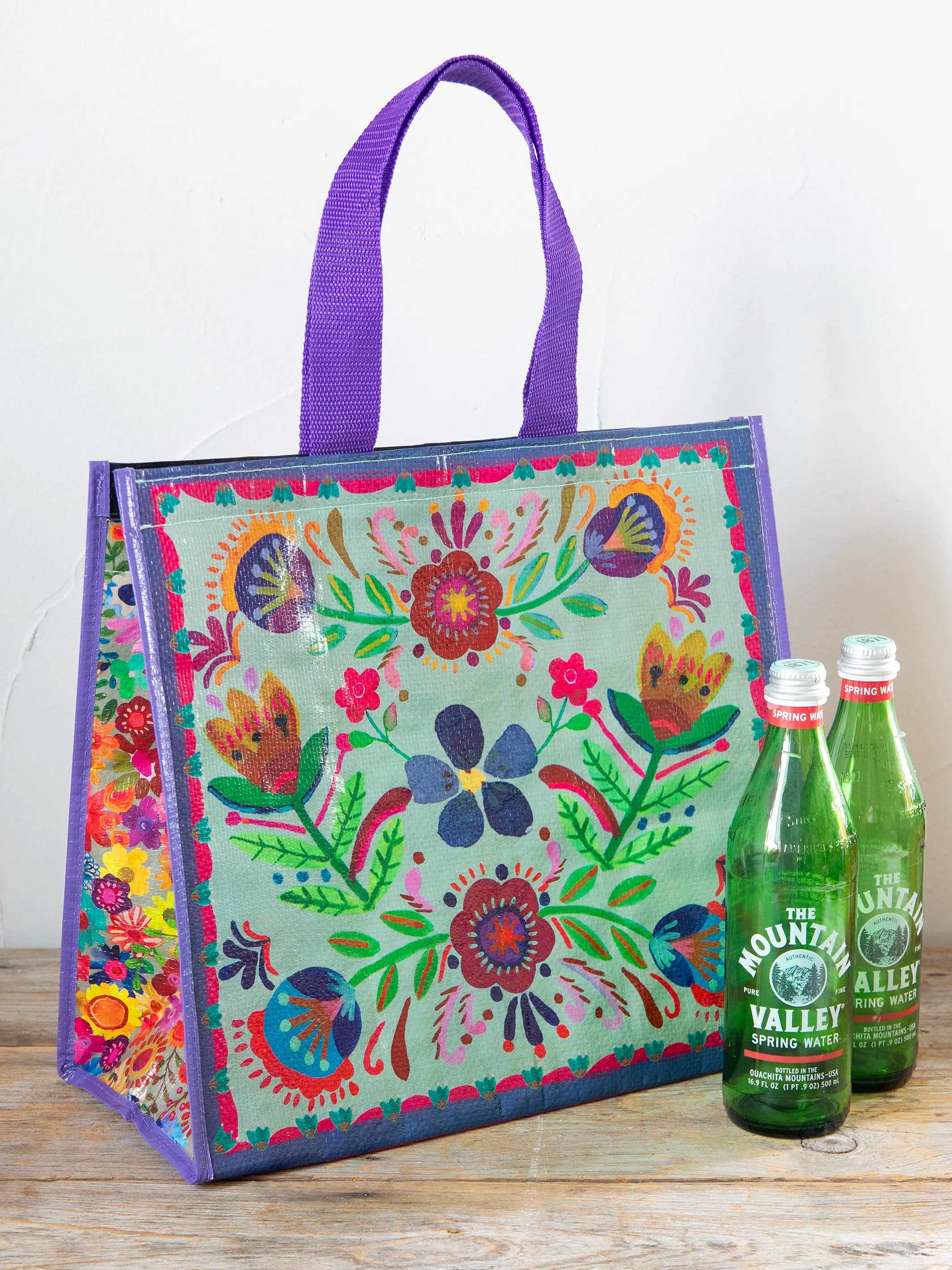- Cat hair ball removal and hair removal cream Insulated Cooler Tote - Dusty Blue Folk Flower
