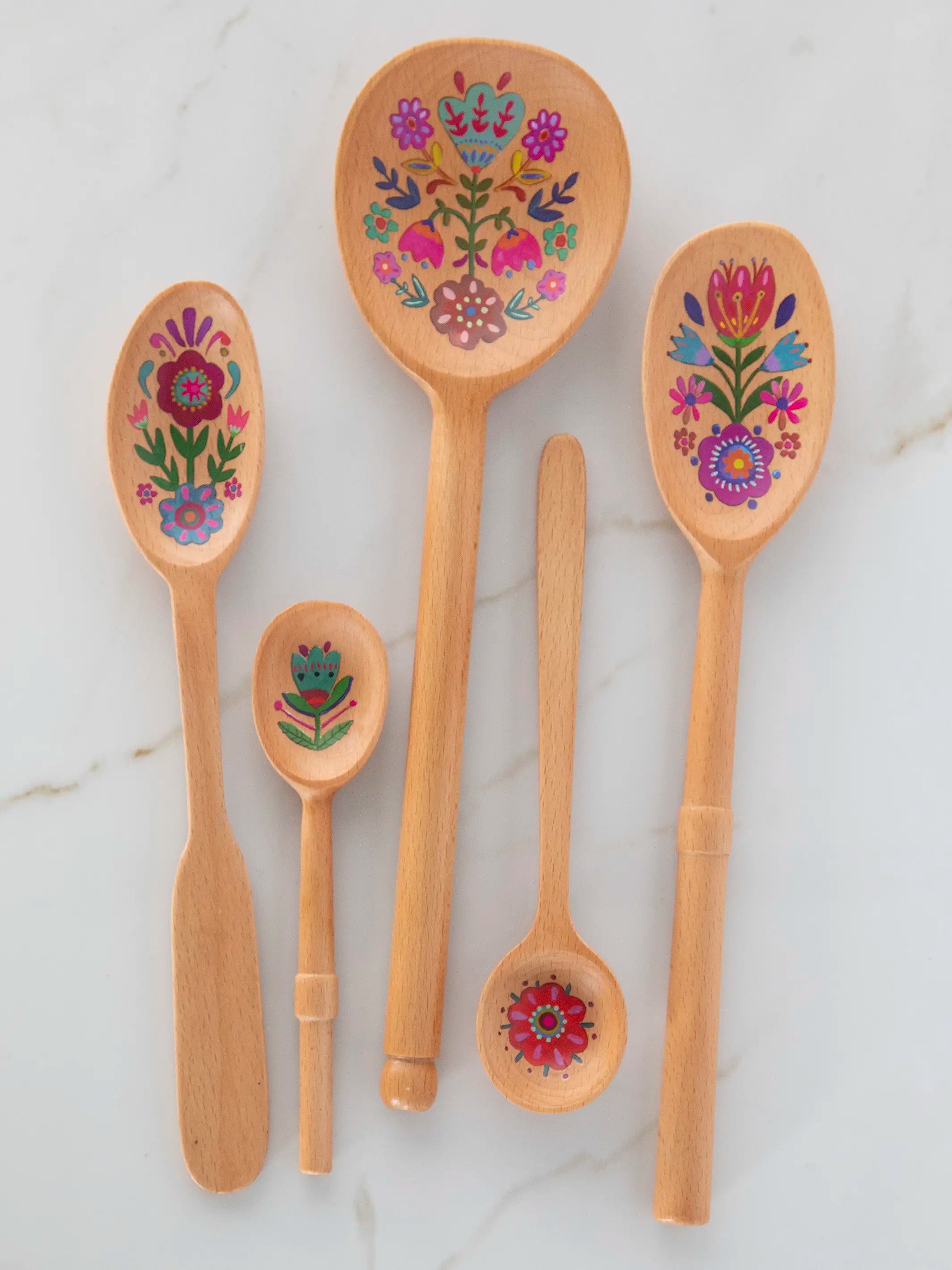 - Cat nail clippers with LED lights Cutest Wooden Spoons, Set of 5 - Folk Flower