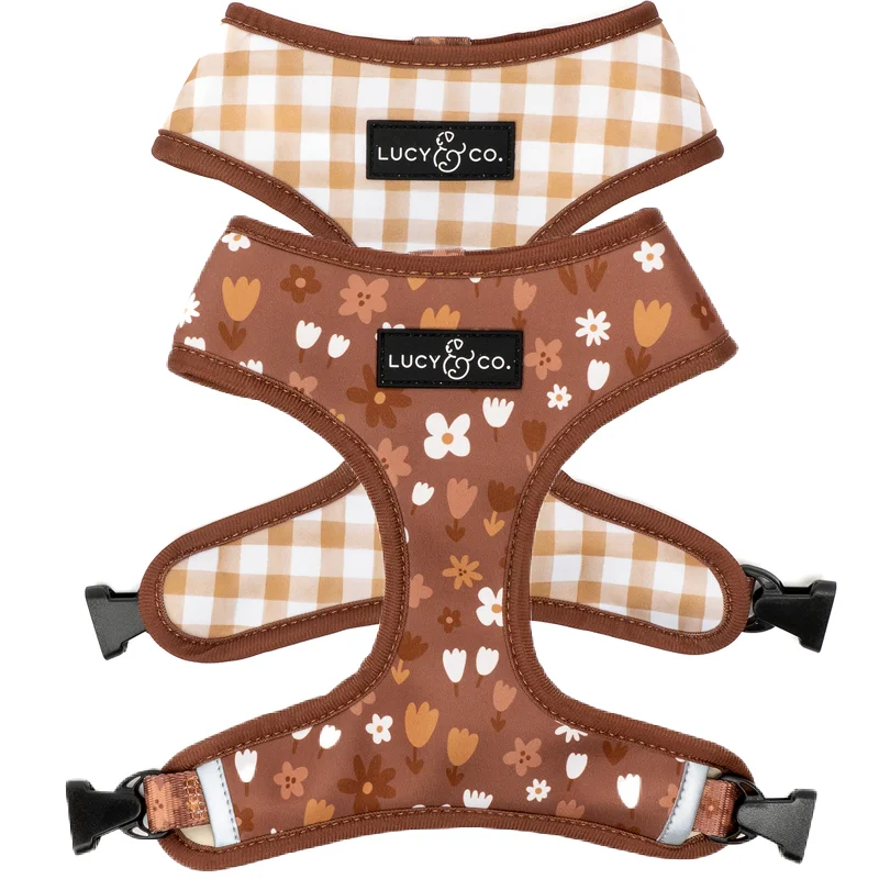  -Explosion-proof leash FOR LARGE dogs Chocolate Meadows Reversible Harness