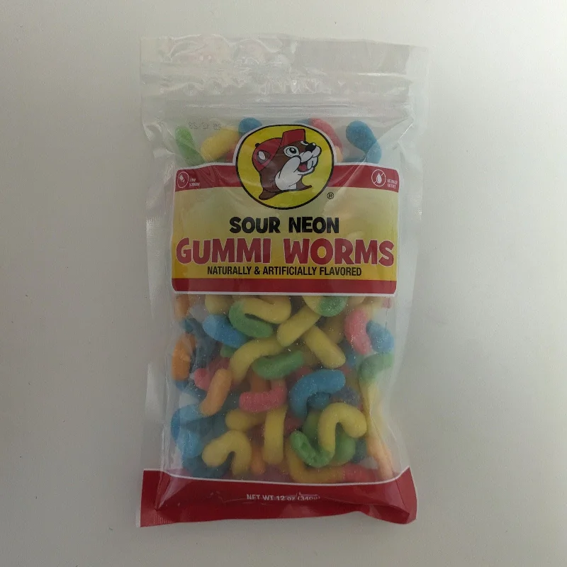 - Foldable and portable cat bag Buc-ee's Sour Neon Gummi Worms