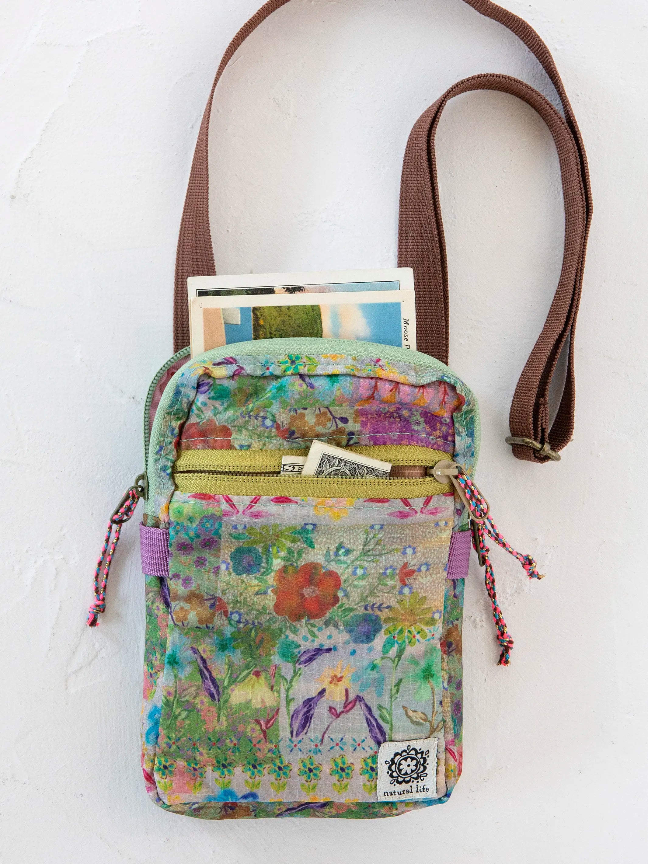 - Pet fence foldable indoor 8-in-1 Pocket Crossbody - Taupe Watercolor Patchwork