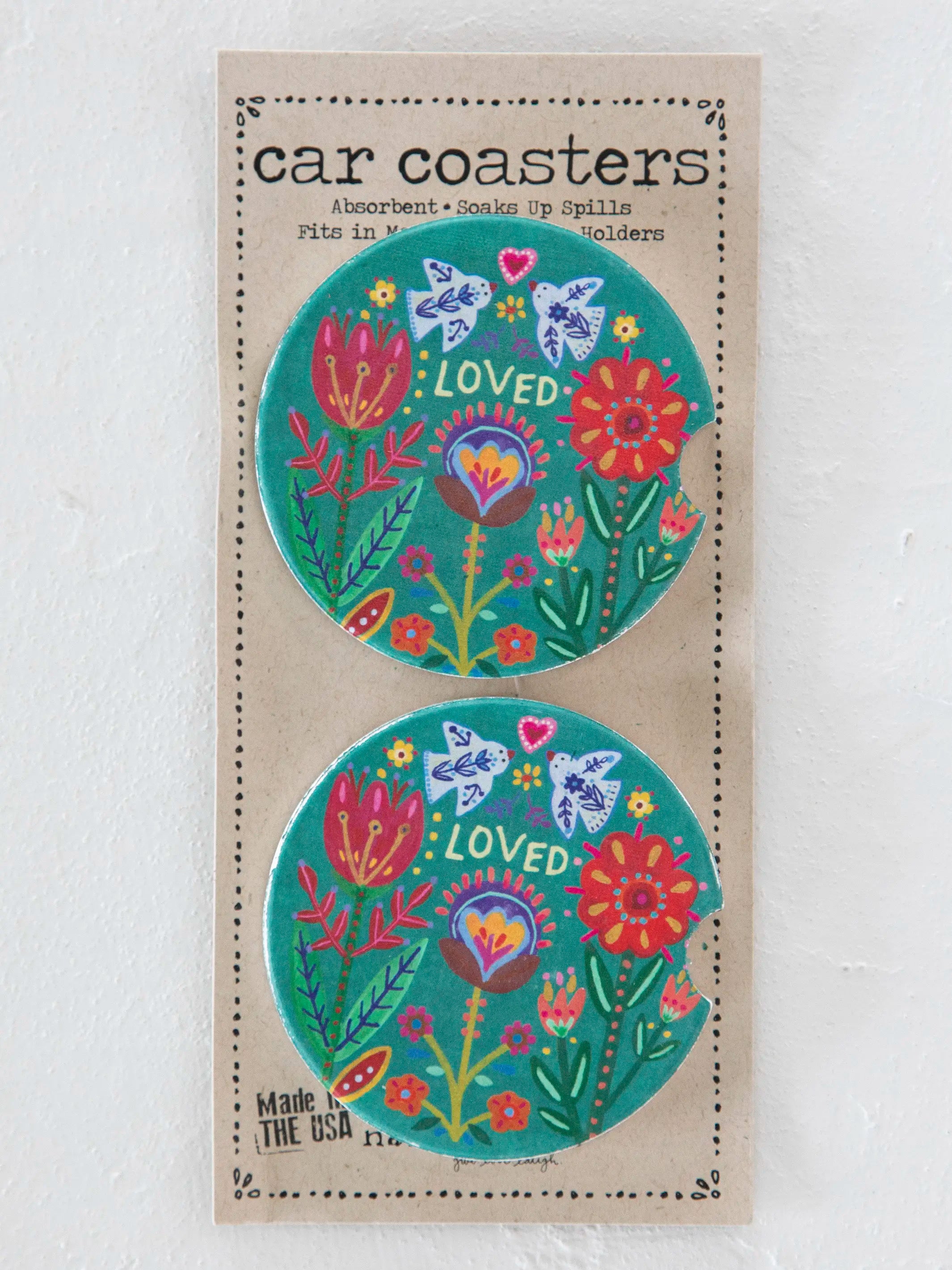 - Cat hair ball removal and hair removal cream Car Coasters, Set of 2 - Loved
