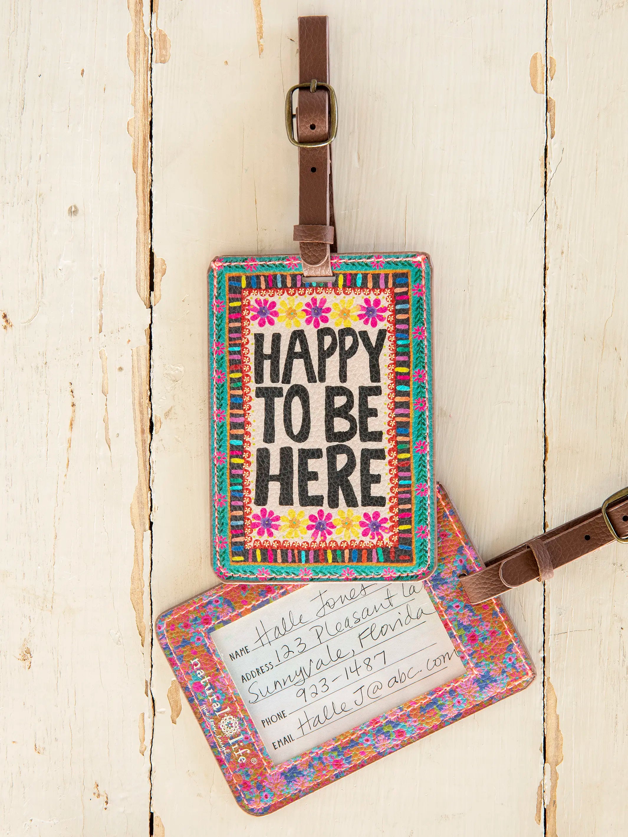 - Pregnant cat delivery room warming box Travel Happy Luggage Tag - Happy