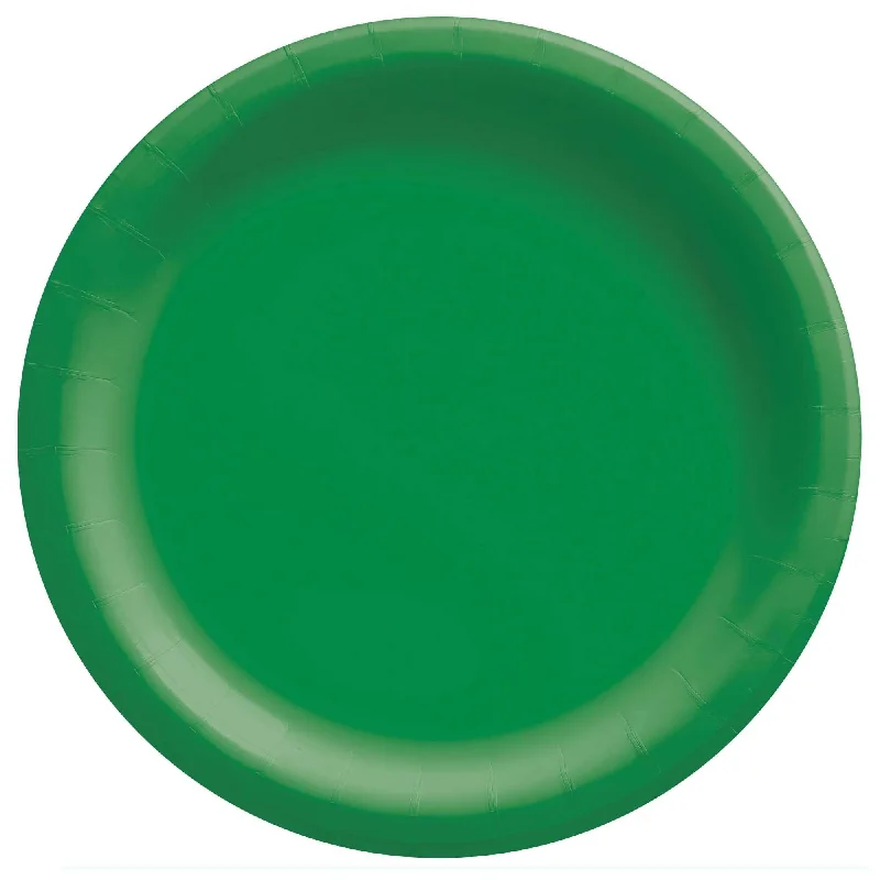 - Air box TSA certified check-in Festive Green Round Paper Plates, 9 Inches, 20 Count