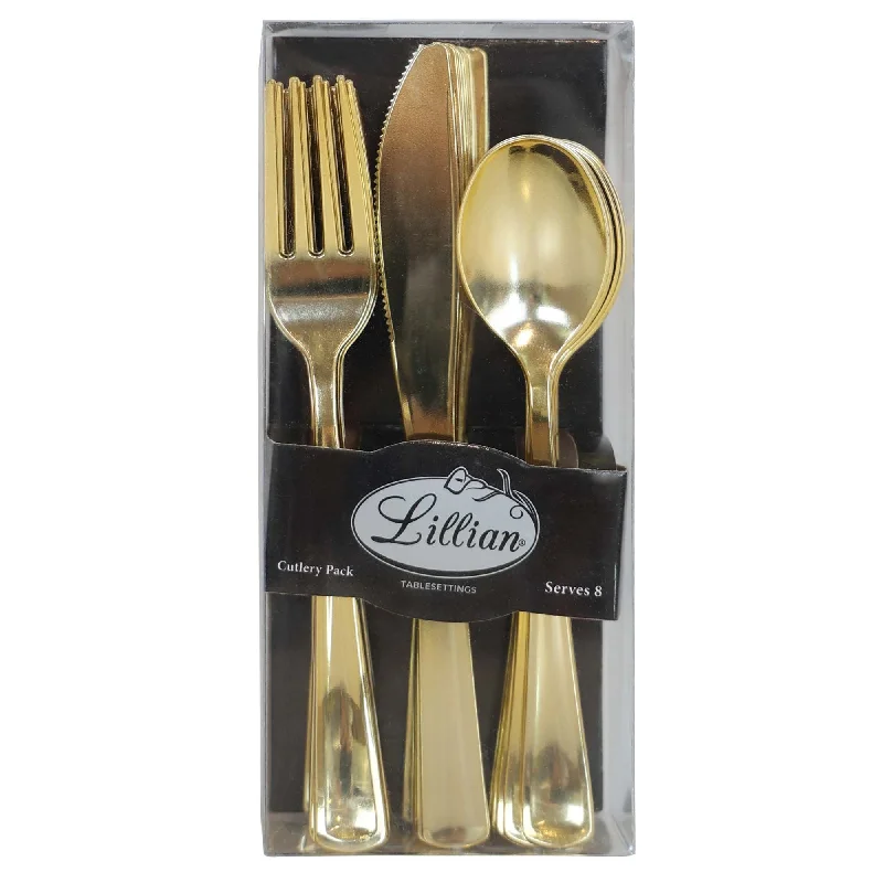 - Cat anti-jump window safety net Gold Plastic Cutlery Set, 24 Count