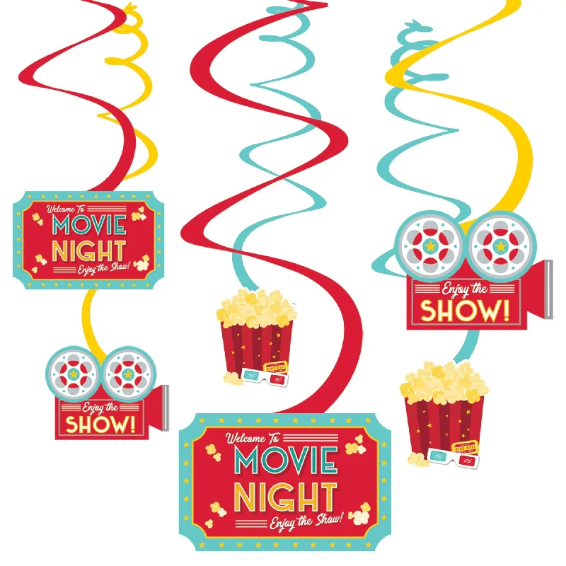 Pet Products Movie Night Swirl Decoration Kit, 12 Count