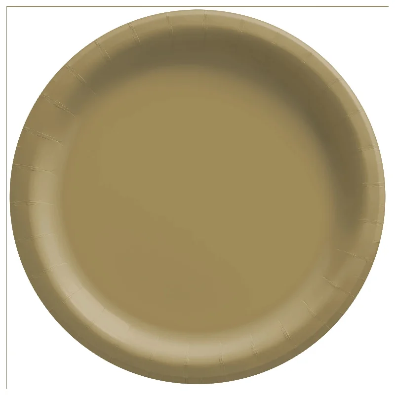  -Anti-scratch sofa protective cover Gold Round Paper Plates, 7 Inches, 20 Count