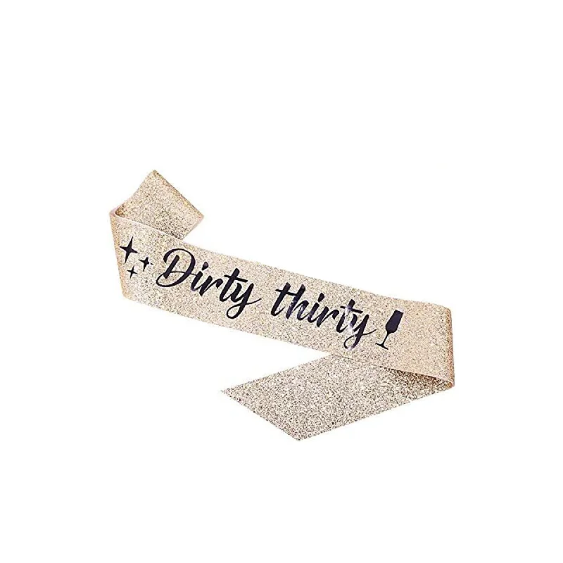 - Pet vitamin complex nutrition tablets 'Dirty Thirty'' Gold Glitter Sash, 1 Count