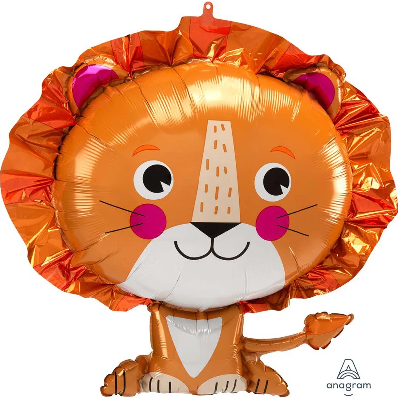  Lion Supershape Foil Balloon, 24 Inches, 1 Count