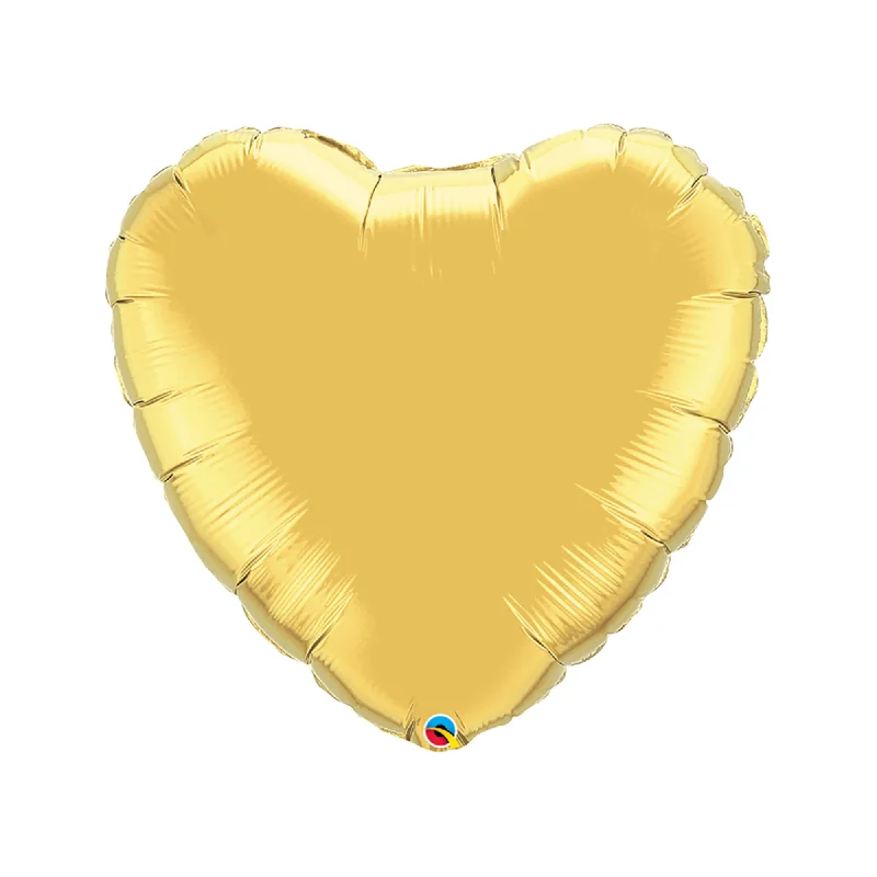  Gold Heart Supershape Foil Balloon, 36 Inches, 1 Count