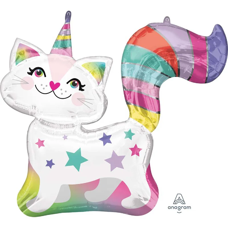  -Non-contact cat thermometer Caticorn Supershape Foil Balloon, 31 Inches, 1 Count