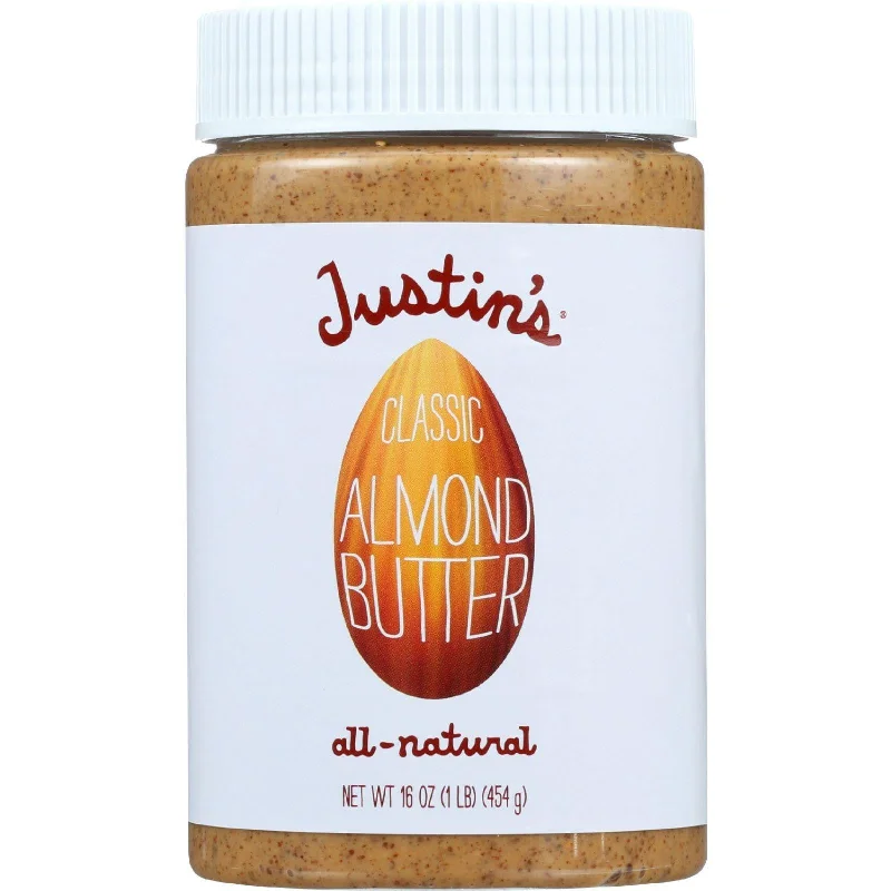 Pet Products Justins Nut Butter Almond Butter - Classic -jar - 16 Oz - Case Of 6