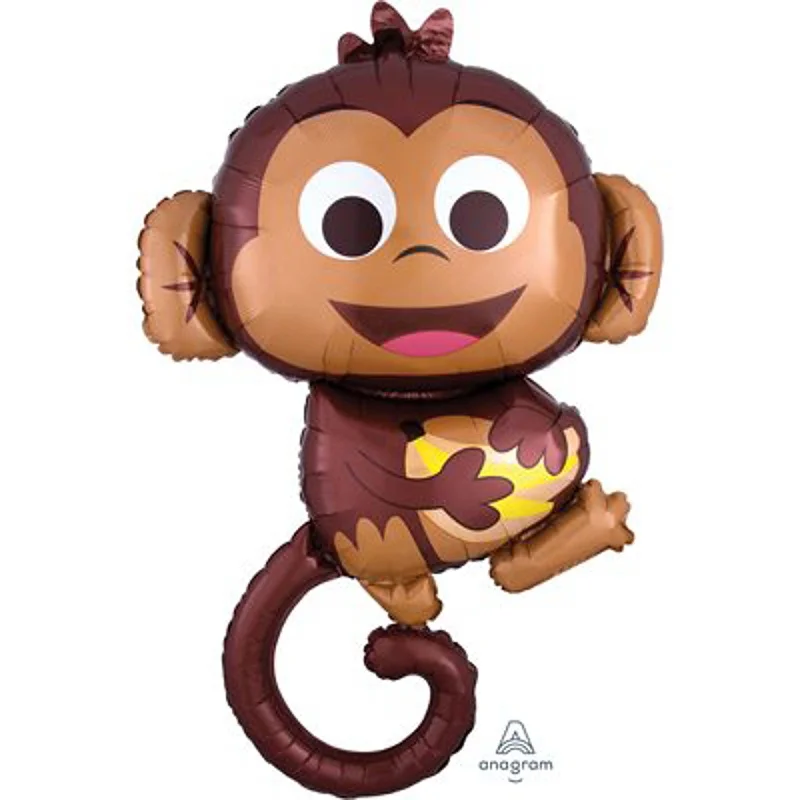 - Pet monitor with camera Happy Monkey Supershape Foil Balloon, 25 Inches, 1 Count
