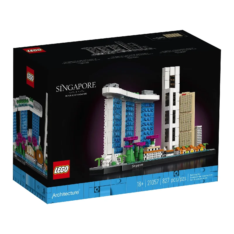  -Splash-proof food bowl AND Anti-choking slow food bowl LEGO Architecture Singapore, 21057, Ages 18+, 827 Pieces