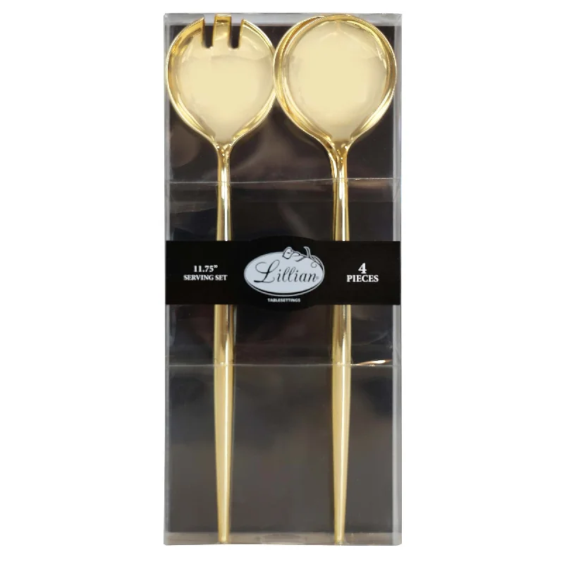 - Cat nail clippers with LED lights Gold Serving Set, 11,75 Inches, 4 Count