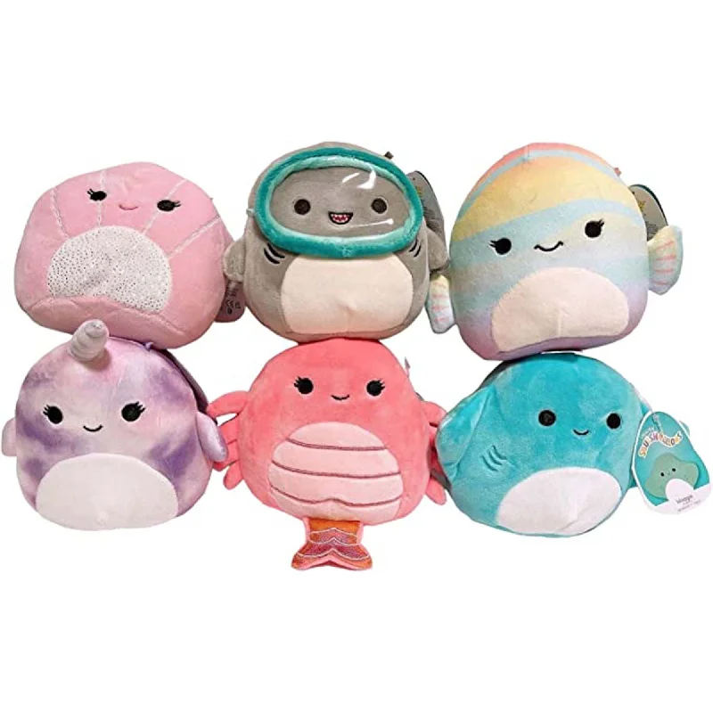  Sealife Squishmallow Plush, 5 Inches, Assortment, 1 Count