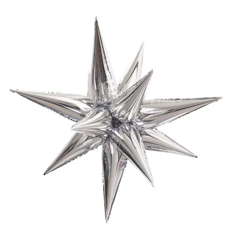 Pet Products Air Filled Silver Star Foil Balloon, 26 Inches, 1 Count