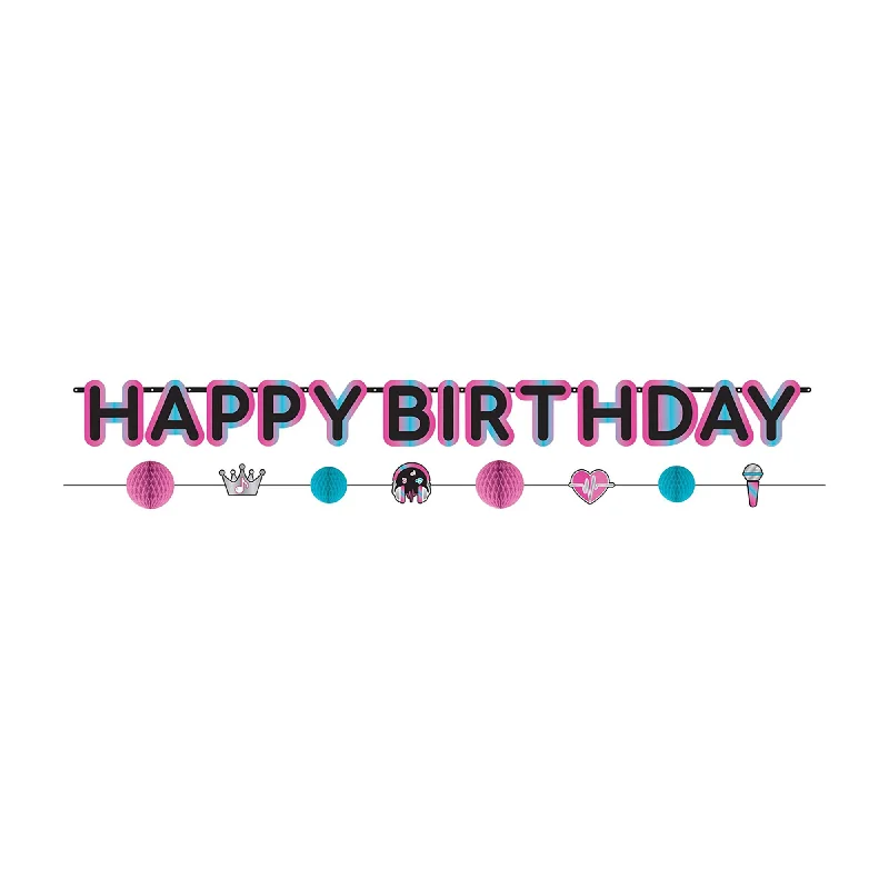  Internet Famous Happy Birthday Paper Double Banner, 144 Inches, 2 Count