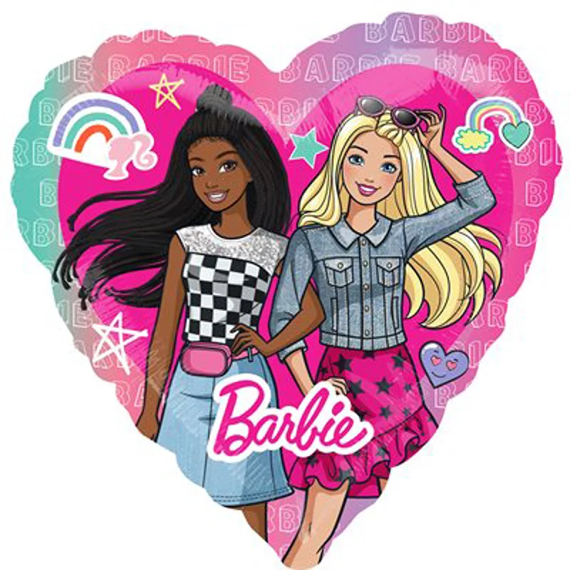 Pet Products Barbie Dream Together Heart Supershape Balloon, 28 Inches, 1 Count