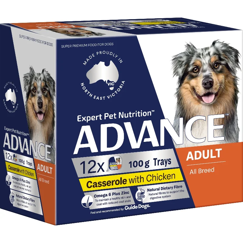 Advance Casserole with Chicken All Breed Adult Dog Wet Food 100g x 12