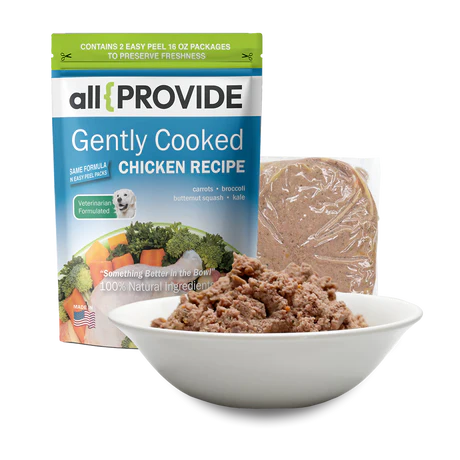 All Provide Gently Cooked Frozen Chicken Recipe Food for Dogs - 2 lbs.