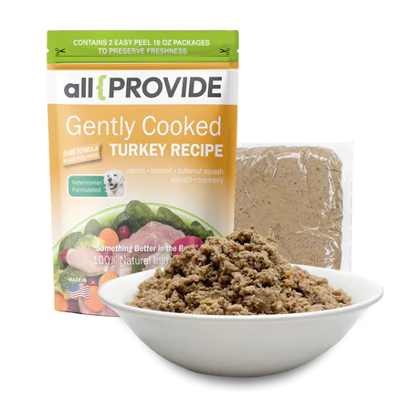 All Provide Gently Cooked Frozen Turkey Recipe Food for Dogs - 2 lbs.