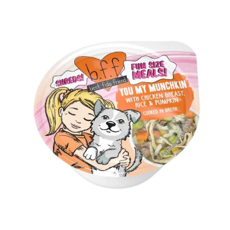 BFF Weruva Shreds You My Munchkin Chicken Breast, Rice & Pumpkin In Broth Dog Cup