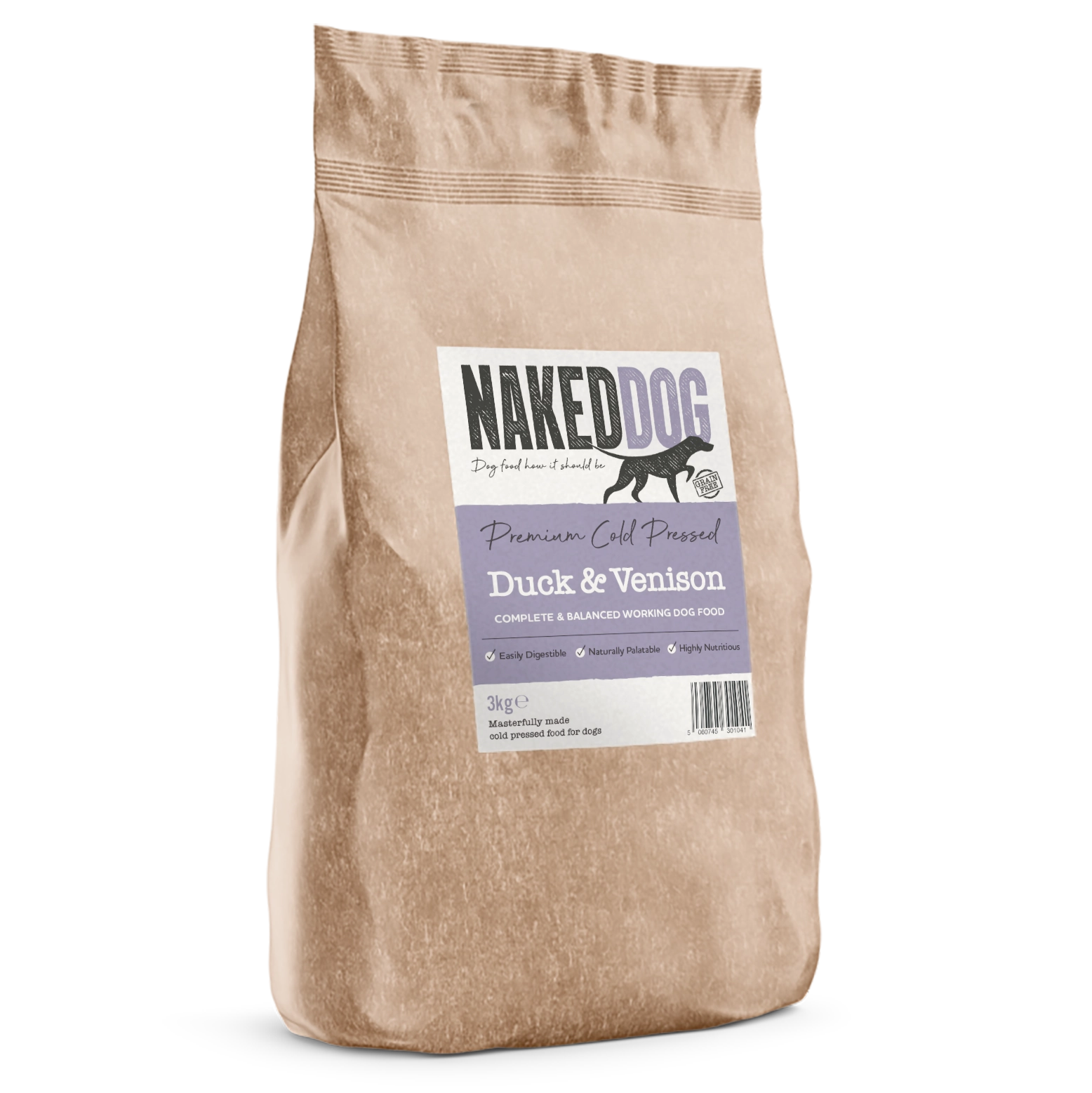 NAKEDDOG Cold Pressed Duck & Venison 10kg