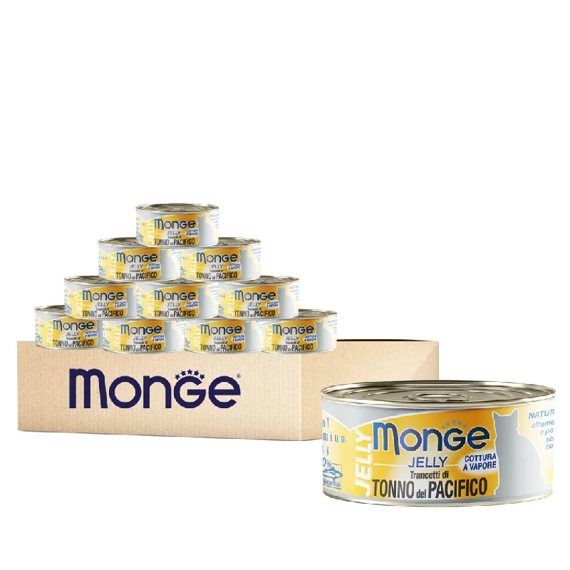 [CTN OF 24] Monge Cat Canned Food - Jelly Yellowfin Tuna (80g)