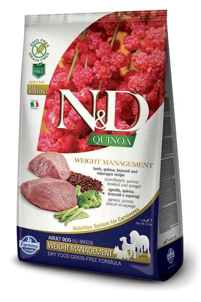 Farmina N&D Quinoa Weight Management Lamb Medium & Maxi Dog Food