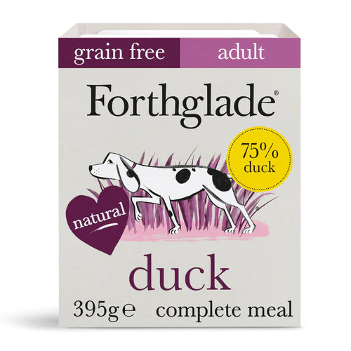 Forthglade Complete Grain-Free Meal Duck with Sweet Potato, & Vegetables Food for Dogs 395g