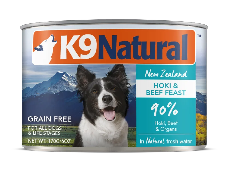 K9 Natural Hoki And Beef Wet Dog Food Canned 170G