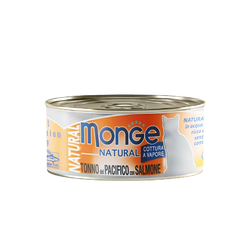 Monge Cat Canned Food - Natural Yellowfin Tuna With Salmon (80g)