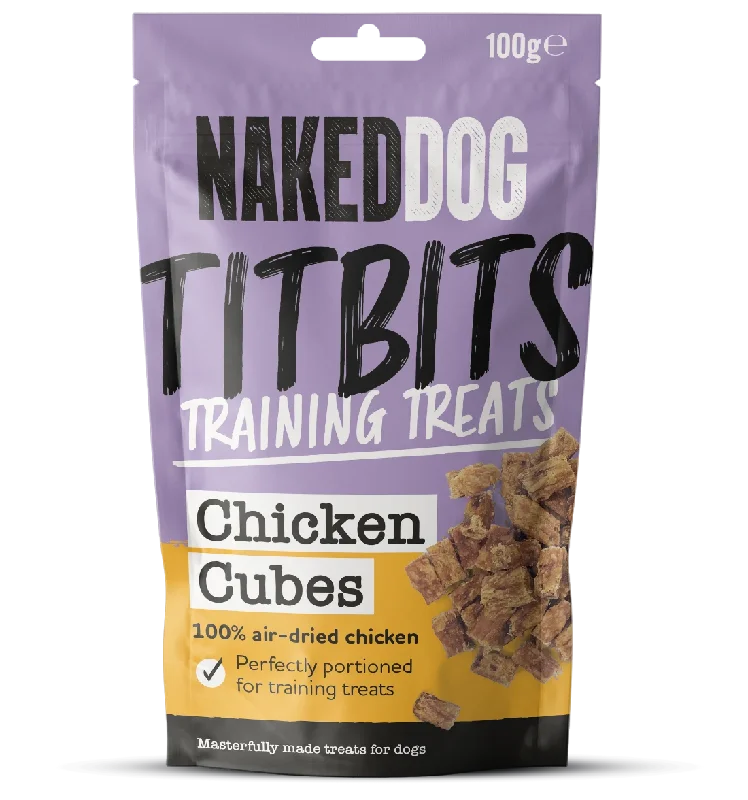 Naked Dog TITBITS training treats 100g - Chicken (Case of 6)