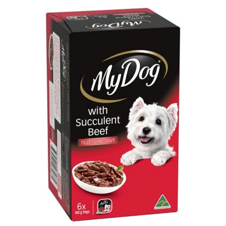 My Dog Succulent Beef Fillets in Gravy, 6x100gm