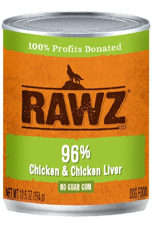 Rawz 96% Chicken and Chicken Liver Wet Dog Food