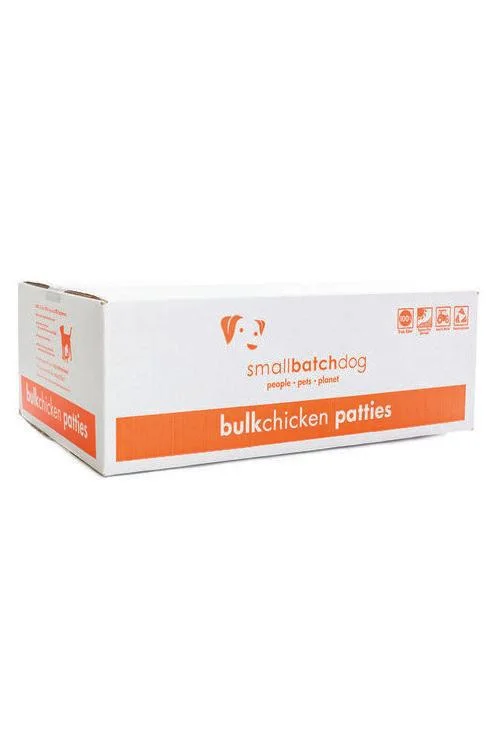 Small Batch Chicken Frozen Raw Patties Dog Food, 18 lb