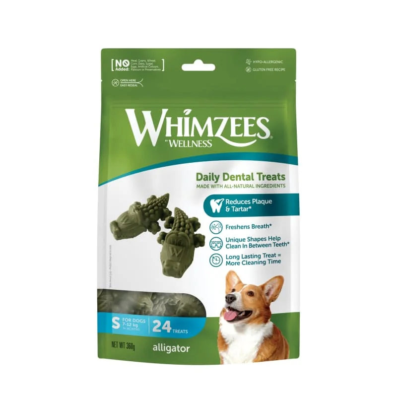 Whimzees Alligator Natural Dog Treats 360g (3 Sizes)