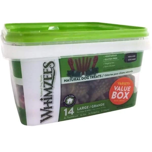 Whimzees Variety Value Box Large Natural Dog Treats 840g